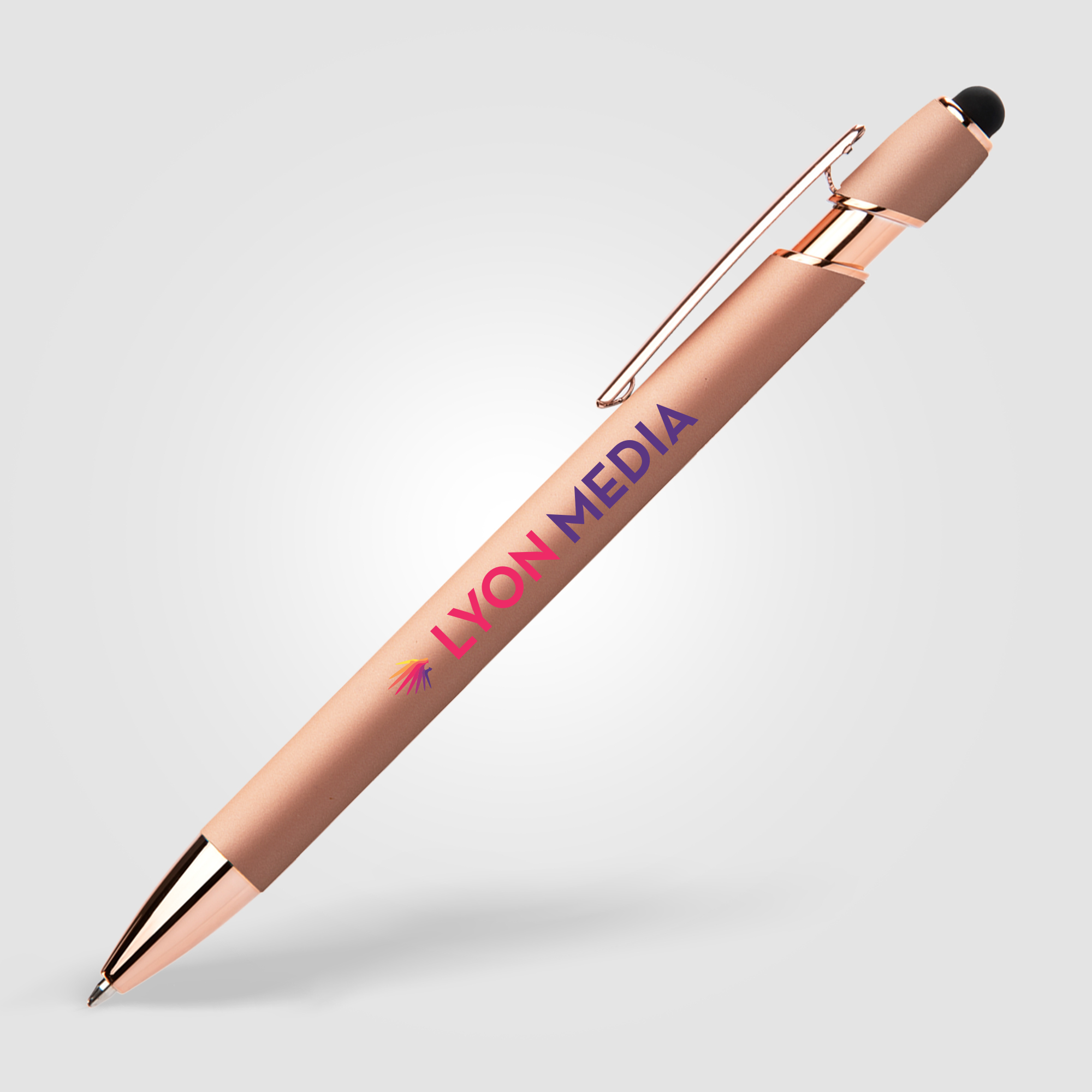 Stylo stylet publicitaire - Bowie Softy Monochrome Rose Gold